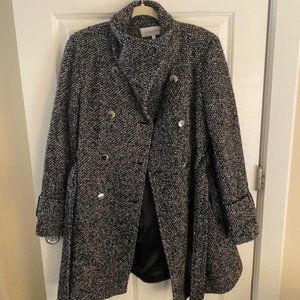 Calvin Klein Tweed Pea Coat